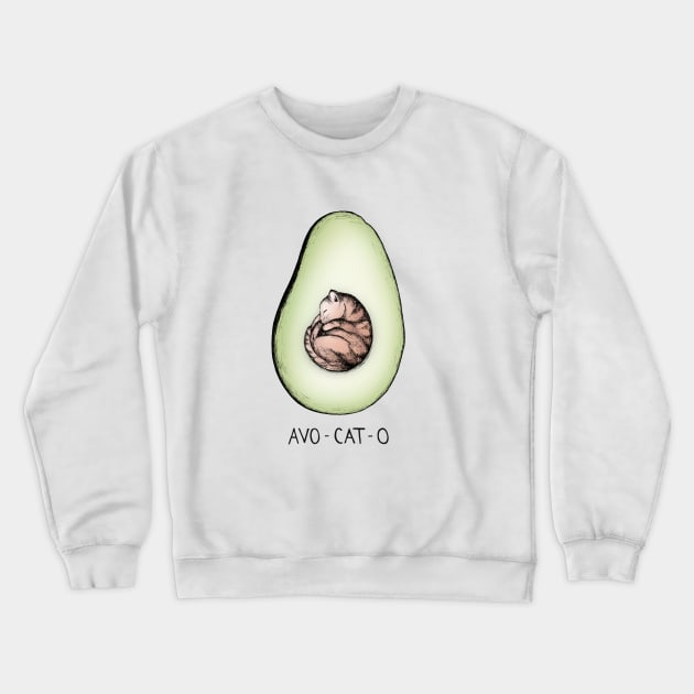 Avo-cat-o Crewneck Sweatshirt by Barlena